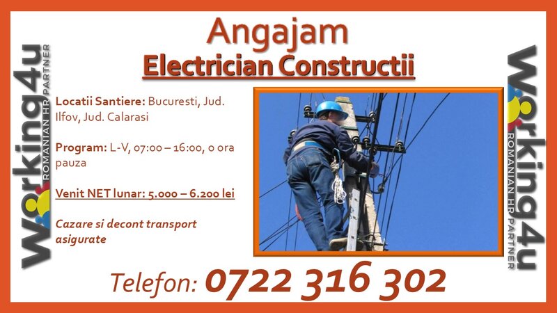 Electrician constructii.